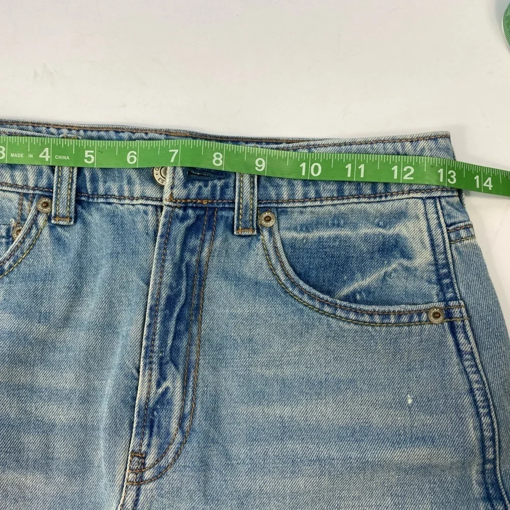 GAP Denim Girl’s High Rise Light Wash Destructed Denim Jean Skirt size 12
